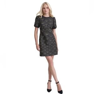 DKNY Black Dress with Gold Accents